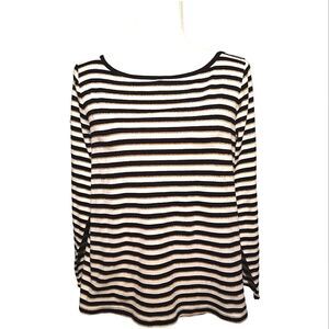 Talbots Pullover 3/4 Sleeve Striped Top Size 1Xp